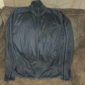 Nike Men's Gray & Black Full-Zip Performance Jacket Size M